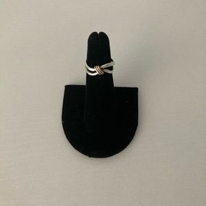 Sterling silver and 14k gold ring